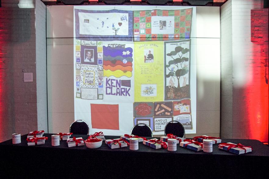 Photo of the Australian AIDS memorial quilt