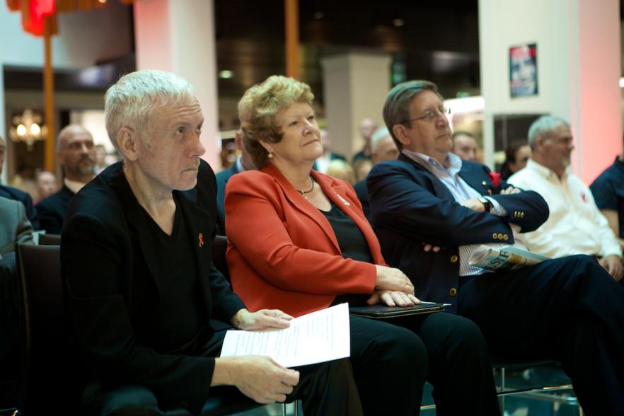 Photo of the Hon Jillian Skinner at Customs House during the 2014 World Aids Day event