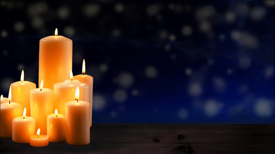 lit candles