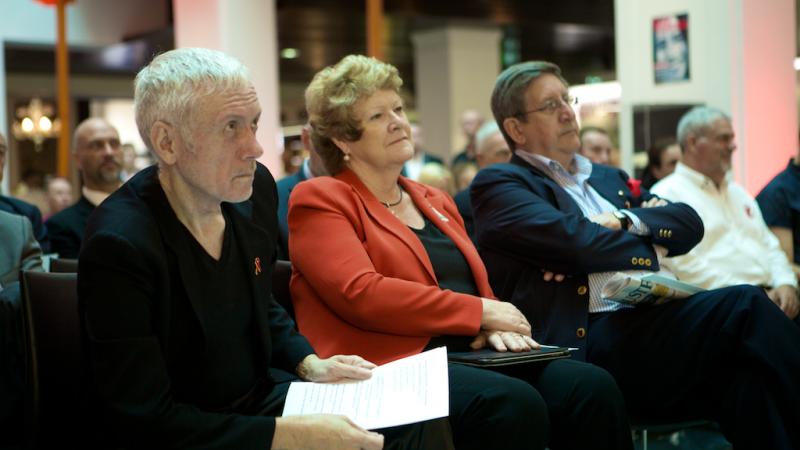 Photo of the Hon Jillian Skinner at Customs House during the 2014 World Aids Day event