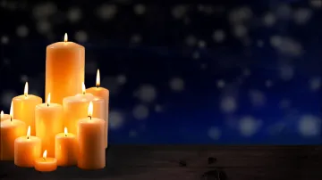 lit candles