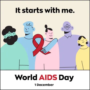 World AIDS Day LinkedIn tile (1080px x 1080px)
